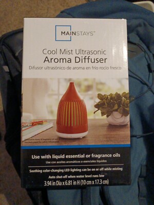 Mainstays Cool Mist Ultrasonic Aroma Essential Fragrance Oil Diffuser Red NIB-image