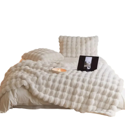 NNETM Soft and Cozy Plush Blanket - Vintage Elegance for Ultimate Comfort- White-image