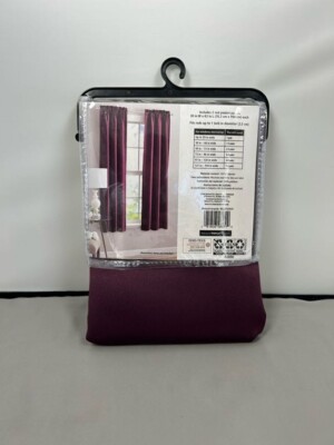 Mainstays 30Wx63L Room Darkening Panel Pair Deep Burgundy-image