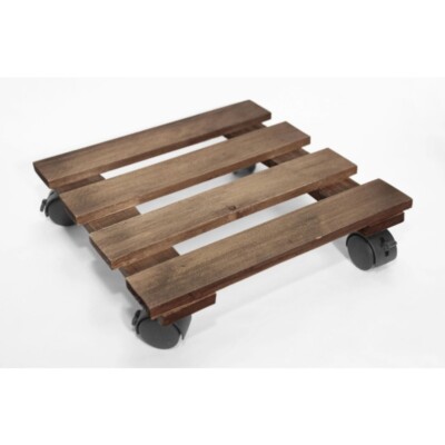 Better Homes & Gardens 12 inch Square Wood Plant Caddy-image