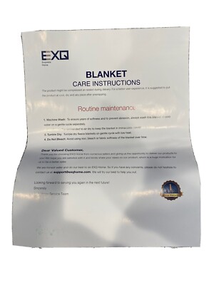 EXQ Home Throw Blanket, Soft Decorative Solid New In Box-image