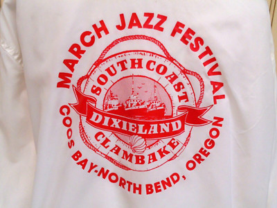 Vtg South Coast OR. Dixieland Jazz Festival White Windbreaker Jacket Lined L XL-image