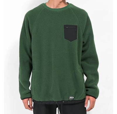 Paterson Cozy Pullover Dark Green Fleece Men's Sz S Engineered Lined Long Sleeve-image