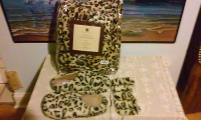 Concierge Collection Throw & Bootie Set AND Slipper & Eye Mask Set - Pick Color-image