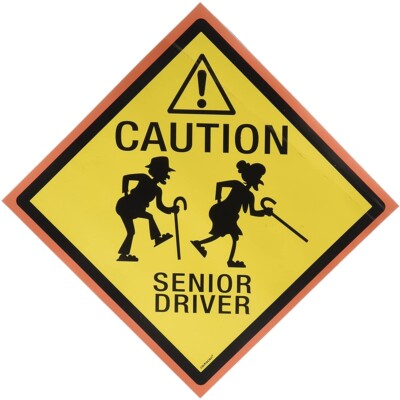 Over-the-Hill Senior Driver Car Magnet-image