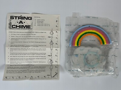 Vintage Wind Chime Stringing Kit String-A-Chime Kit # 10 Rainbow Clouds 1980-image