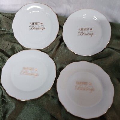 WOW!!! PIER 1~ FALL DESSERT PLATES!!! LOT OF 4-image
