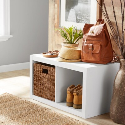 Better Homes & Gardens 2-Cube Storage Organizer, White Texture-image