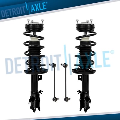 Front Struts w/ Coil Spring Assembly Sway Bars for 2011 2012 2013 Ford Fiesta-image