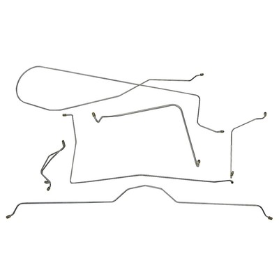 Brake Line Kit Complete Tube Manual Drum 1963-64 Chevrolet Corvette OE Steel 7pc-image