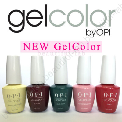 New OPI GelColor 15ml/0.5fl.oz Gel Nail Polish PERU, LISBON, GREASE SoakOff Base-image