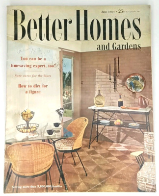 MCM Women's Service Magazine Better Homes And Gardens June 1954-image