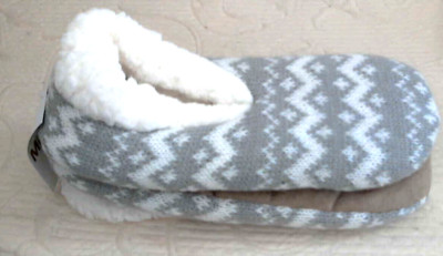 MIXIT Women Small 5/6 Knit Slipper Cozies Bott Nubs Fleece Lined Slight Stretch-image