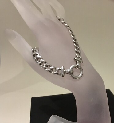 Vintage Solid Silver  Designer Bracelet Edinburgh Import Hallmarks-image