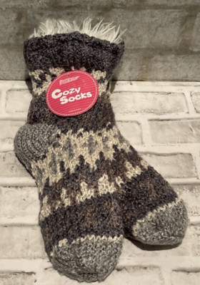 Fur Lining Soft Knit Cozy Socks-image