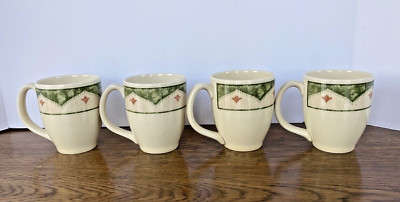 Set of 4 Pier 1 SABEL Ironstone 12 oz. Coffee / Tea Mugs MINT-image