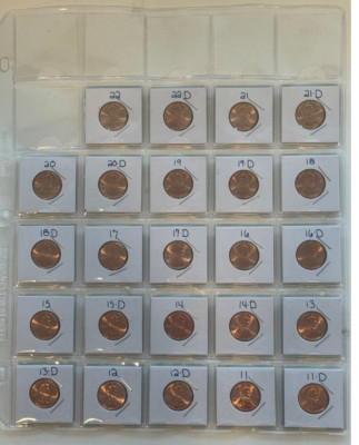 Complete Red choice/gem BU Shield cent set 2011-2022 24 coins!-image