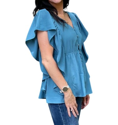 Cozy Co. ruffle blouse size S-image