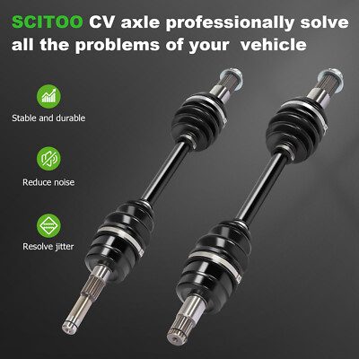 Fits 2003-2008 Yamaha Grizzly 660 Pair Front Complete CV Axles Drive Shaft-image