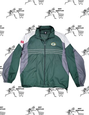 Reebok Vintage 90s Green Bay Packers Sports Illustrated Track/wind Jacket (L)-image