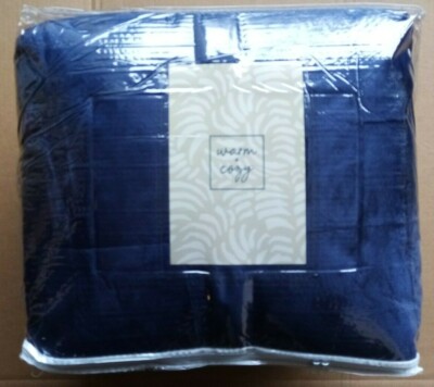 Warm & Cozy Plush Sherpa Reversible 3piece Comforter Set,Cal King , Navy-image