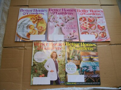 Lot of 5 Better Homes & Gardens: January-May 2020-image