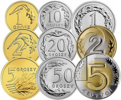 POLAND – COMPLETE SET OF 9 COINS 1 GROSZ – 5 ZŁOTYCH 2020 UNC-image