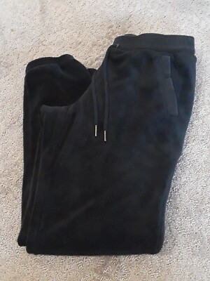 Athleta Women's Double Cozy Karma Recover Jogger Pants Black Velour Loungewear S-image