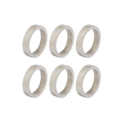Design Imports Silver Circle 6-Pc. Napkin Ring - SILVER ONE SIZE-image