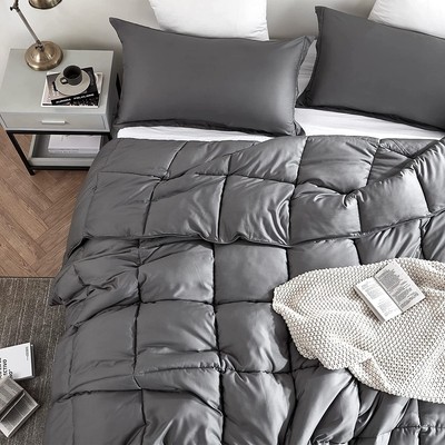 Snorze® Cloud Comforter Set - Coma Inducer® Ultra Cozy - Charcoal Twin XL-image