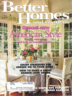Better Homes and Gardens Magazine July 1996 Casual New American Style-image