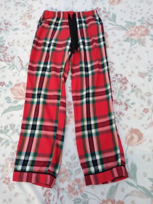 Victoria's Secret Red/Green Plaid Pajama/Lounge Sleep Pants Size XS-image