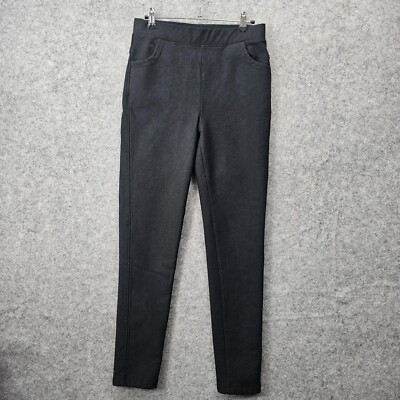 Thermal Pants Womens S Charcoal Thick Stretch Fleece Leggings Lounge Cozy 28/27-image