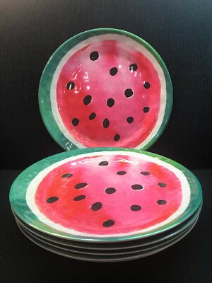 SET OF 6 NEW PIER 1 IMPORTS WATERMELON DESIGN 9