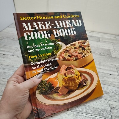 1971 Make Ahead Cook Book Better Homes Gardens BHG HC Cookbook Vtg-image