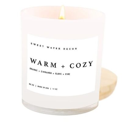  Soy Candle | Pine, Orange, Cinnamon, and Fir Winter White Warm and Cozy-image