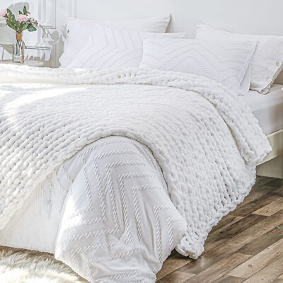 Bigacogo Chunky Knit Blanket Throw 40