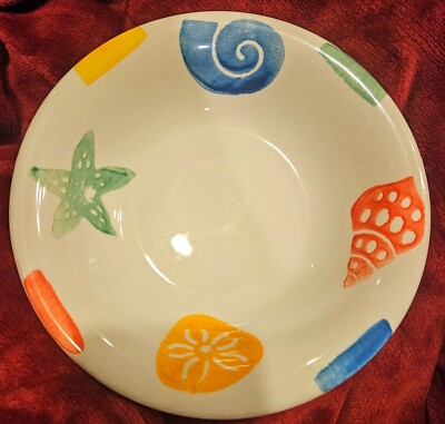 Pier 1 Salad Bowl Sea Shell Design Set Of 4-image