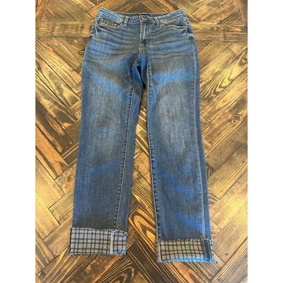 Judy Blue Slim Fit Jeans Women 7/28 Stretchy Comfy Mix Print Spring Artsy Preppy-image