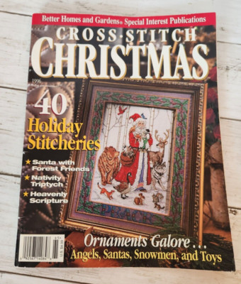 1996 Better Homes Garden Cross Stitch Christmas Ornaments Santa Snowmen-image