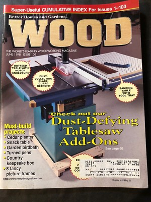 BETTER HOMES & GARDENS WOOD MAGAZINE WOODWORKERS #106 June 1998 Tablesaw-image
