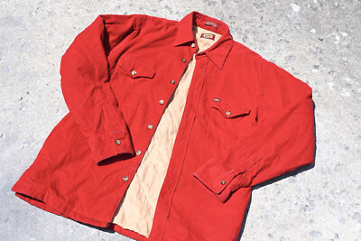 Lee Red Corduroy Long Sleeve button down medium Thicker-image