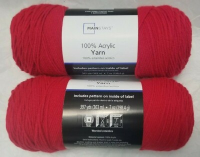 2-Skeins Mainstays Acrylic Yarn 7 oz ( Choose MPN Color )-image