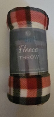 Comfort Bay Fleece Throw Blanket - New 50in X 60 in-image