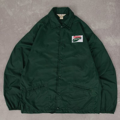 Vintage 90s Castrol Racing Coach Jacket M Made in USA Men's Green Patch-image
