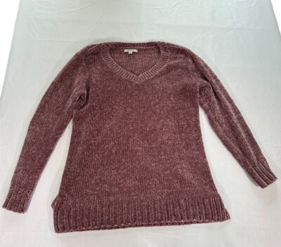 Orvis Purple Woman’s Sweater Large Soft Cozy Cottage Core Fall Winter EUC V Neck-image