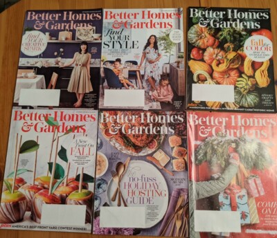 SIX Better Homes & Gardens Magazines  Fall Thru Holidays 2018-19-image