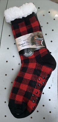 NEW Fashion by Mirabeau Super Soft Thermal Knit Slipper Socks W/ Non-Skid Grip-image