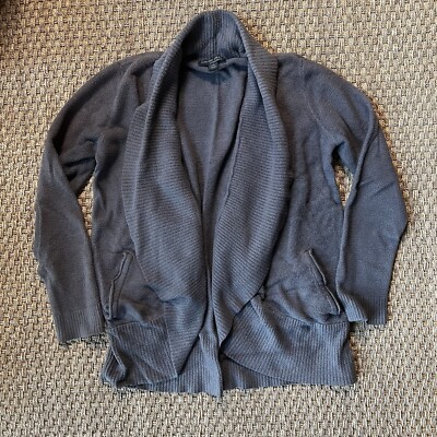 Barefoot Dreams Cardigan Sweater Bamboo Chic Lite Knit Circle Lounge L/XL Gray-image