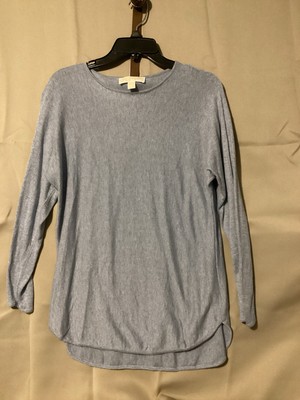 Michael Kors Long Sleeve Sweater SZ L Gray Round Neck  Cozy Comfort Casual -image